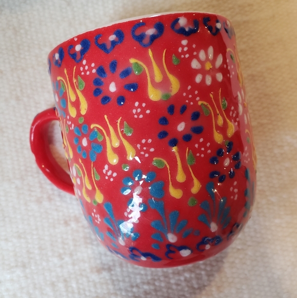 Red Painted Turkish Mug - Picture 2 of 9